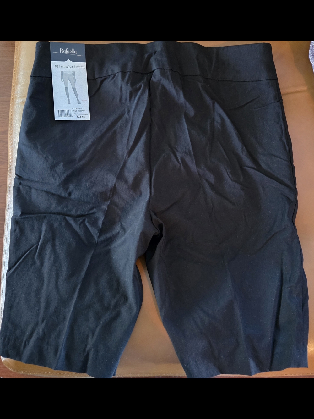 Rafaella Black Women's Bike Shorts with Stretch Waistband